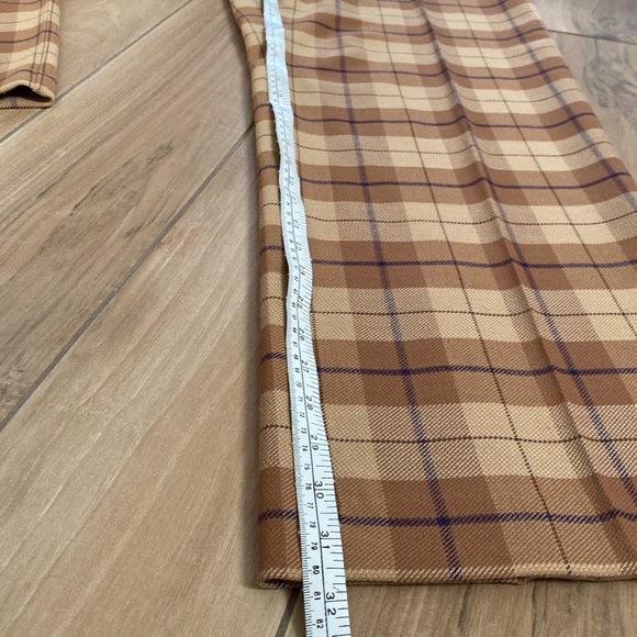 Aritzia Wilfred Effortless Flannel High-waisted Pleated Pants size 10 new - Picture 12 of 14